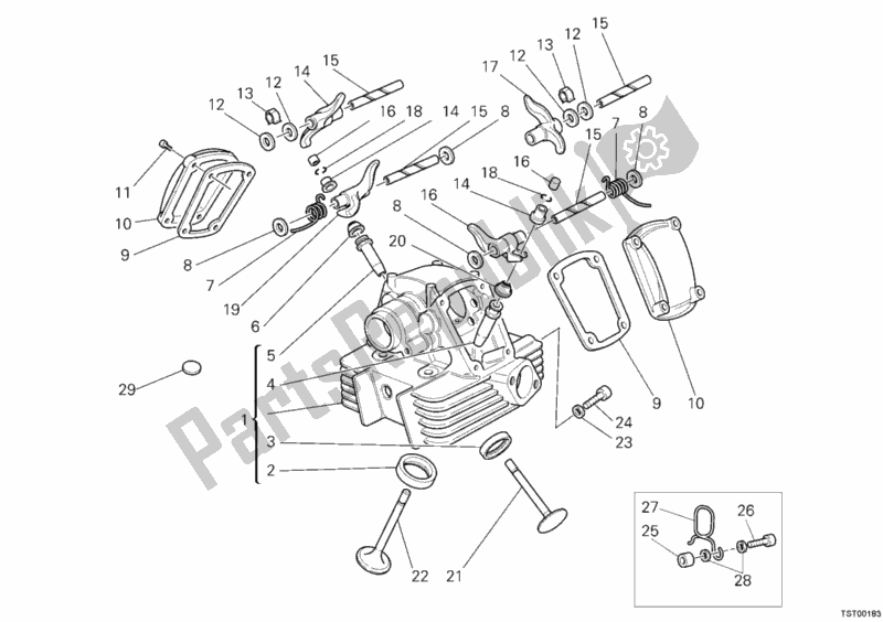 Todas las partes para Culata Vertical de Ducati Monster S2R 800 2006